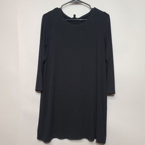 Eileen Fisher Viscose Jersey Long Sleeve  Dress Size Small